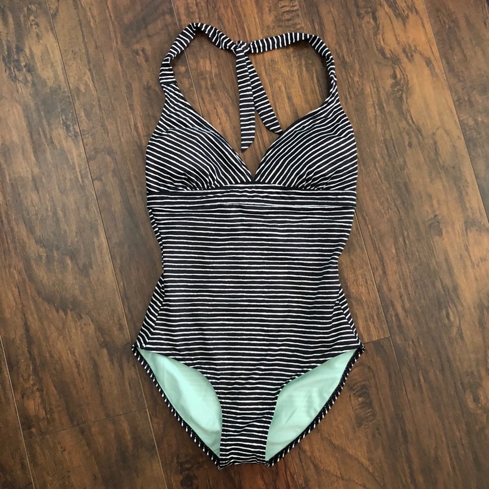 Prana Lahari One Piece Swimsuit Black Stripe